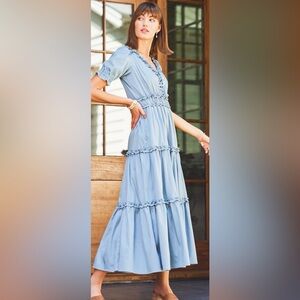 white christmas dresses Serena Sleeveless Half-Zip Pique Dress Indigo Blue